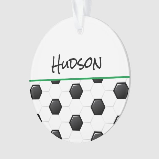 Fußball Ball Player NAME Führen Sie Kick Goal Fun Ornament (Vorderseite)