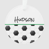 Fußball Ball Player NAME Führen Sie Kick Goal Fun Ornament (Vorderseite)