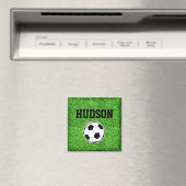 Fußball-Ball-Player NAME Green Grass Sports Fan Magnet (In Situ (Geschirrspüler))
