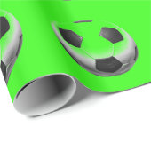 Fußball-Ball Pop Grün Geschenkpapier (Rolleneckpunkt)