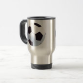 Fußball-Ball-Reise-Tasse Reisebecher (Vorderseite Links)