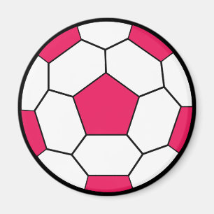 Fußball-Ball-Rosa-Magnet Magnet