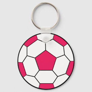 Fußball-Ball-Rosa-Schlüsselanhänger Schlüsselanhänger