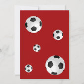 Fußball Ball Rot Danke Coach Card (Rückseite)