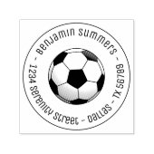Fußball-Ball-Runde Permastempel (Design)