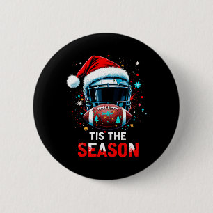 Fußball Ball Santa Tis The Season Weihnachten Weih Button
