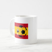 Fußball-Ball Spanien Flag2 Das MUSEUM Zazzle Gesch Kaffeetasse (Vorderseite Links)