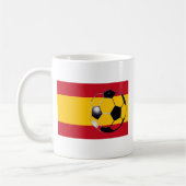 Fußball-Ball Spanien Flag2 Das MUSEUM Zazzle Gesch Kaffeetasse (Links)