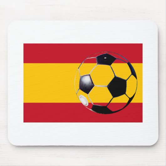 Fußball-Ball Spanien Flag2 Das MUSEUM Zazzle Gesch Mousepad (Vorne)