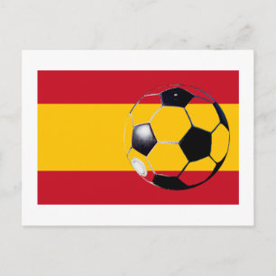 Fußball-Ball Spanien Flag2 Das MUSEUM Zazzle Gesch Postkarte