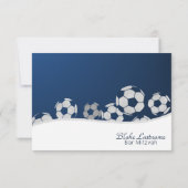 Fußball Ball Sport Replik Karte mit Abendessen Aus (Rückseite)