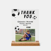 Fußball Ball Sports Coach Foto Vielen Dank Acrylschild (Vorderseite)