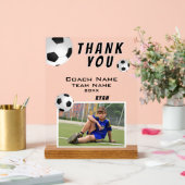 Fußball Ball Sports Coach Foto Vielen Dank Acrylschild (Hochzeit)