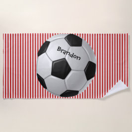 Fußball Ball Streifen Design Strandtuch
