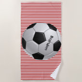 Fußball Ball Streifen Design Strandtuch (Vorderseite)