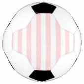Fußball Ball Streifen Pink & White Ball (Vorderseite)