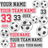 Fußball Ball Team Name Fußball Fußball Fußball Fuß Aufkleber (Vorderseite)