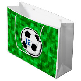 Fußball Ball Team NUMMER Grüner Grass Spaß Große Geschenktüte