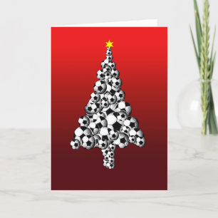 Fußball-Ball Tree - Weihnachten/Feiertage-Karte Feiertagskarte