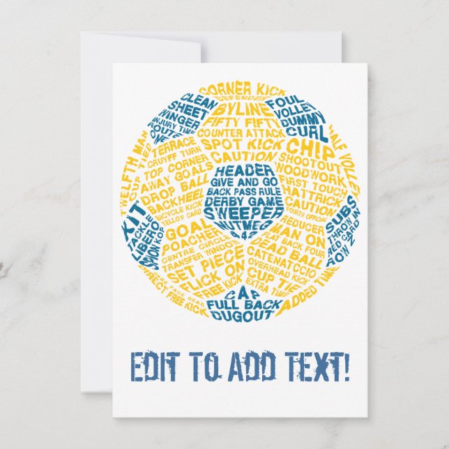 Fußball-Ball-Typografie (Vorderseite)