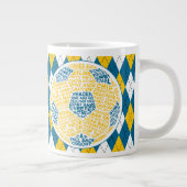 Fußball-Ball-Typografie Jumbo-Tasse (Rechts)