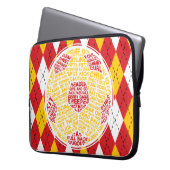 Fußball-Ball-Typografie Laptopschutzhülle (Vorderseite Links)