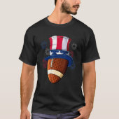 Fußball-Ball Uncle Sam Hat American Flag 4. J T-Shirt (Vorderseite)