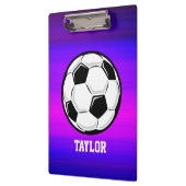 Fußball-Ball; Vibranly Blue und Magenta Klemmbrett (Links)