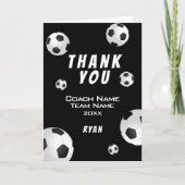 Fußball Ball Vielen Dank Coach Card Dankeskarte (Vorderseite)