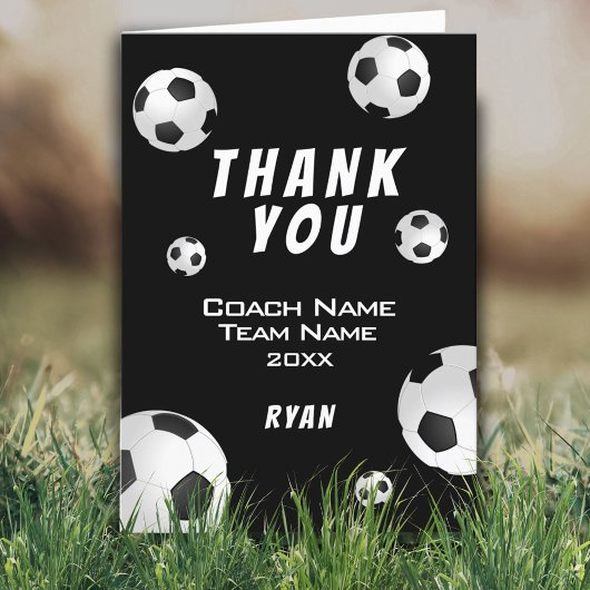 Fußball Ball Vielen Dank Coach Card Dankeskarte