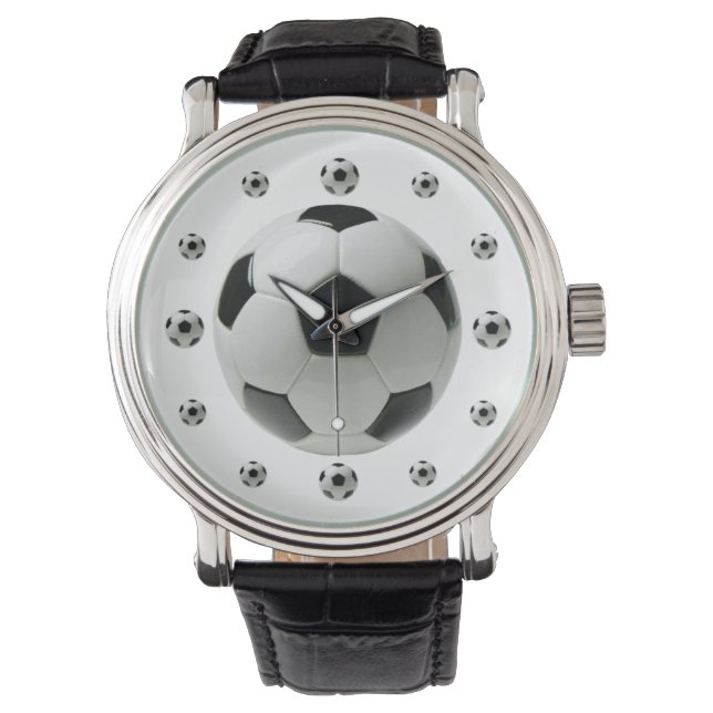 Fußball Ball Vintag eWatchFactory Watch Armbanduhr (Vorderseite)