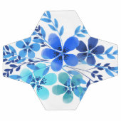 Fußball Ball Watercolor Blaue Blume Design Kunst (Flach)