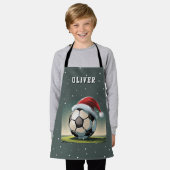 Fußball-Ball Weihnachtsmannmütze Weihnachten Schürze (Getragen)