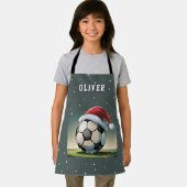 Fußball-Ball Weihnachtsmannmütze Weihnachten Schürze (Insitu)