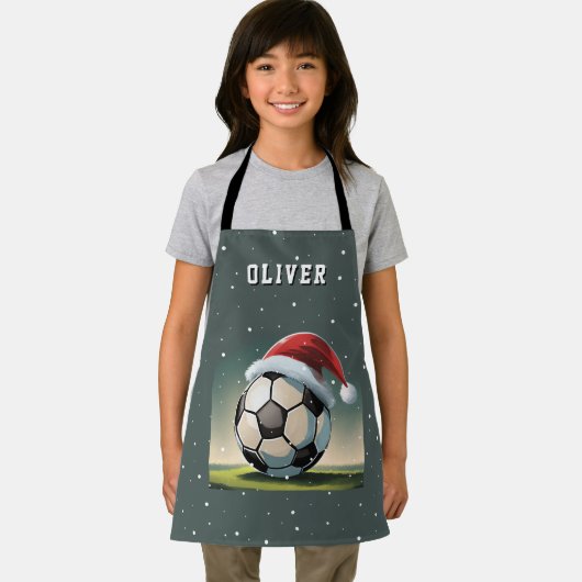 Fußball-Ball Weihnachtsmannmütze Weihnachten Schürze (Insitu)