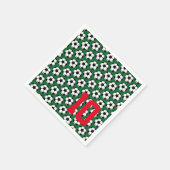 Fußball Ball White Black Green NUMMER Sport Kinder Serviette (Ecke)