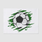 Fußball-Ball zerkleinert Seidenpapier (Vorderseite)