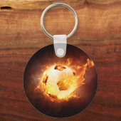 Fußball-Ball zum Feuer Schlüsselanhänger (Vorderseite)