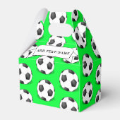 Fußball-Bälle auf einem grünen Individuelle Name Geschenkschachtel (Rückseite)