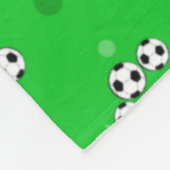Fußball - Bälle im Herzformmuster  Fleecedecke (Ecke)