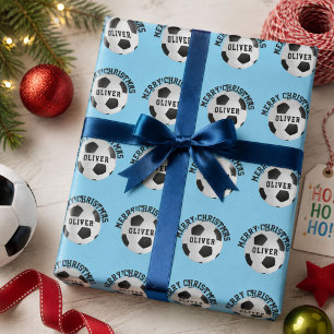 Fußball Bälle Kinder Name Weihnachten Geschenkpapier