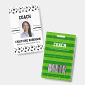 Fußball-Bälle trainieren Abzeichen Ausweis (Vorder- & Rückseite)