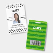 Fußball-Bälle trainieren Abzeichen Ausweis (Vorder- & Rückseite)