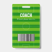 Fußball-Bälle trainieren Abzeichen Ausweis (Rückseite)