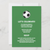 Fußball-Balls auf Gras Bar Mitzvah Einladung (Rückseite)