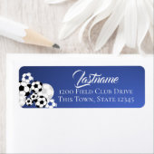 Fußball-Balls Blau und Weiße Adresse (Insitu)