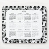 Fußball Balls Design 2024 Kalender Mousepad (Vorne)