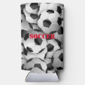 Fußball-Balls Design Seltzer kann kühlen Selters Dosenkühler (Rückseite)