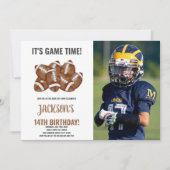 Fußball Balls Fußball Geburtstag Einladungen Foto (Vorderseite)