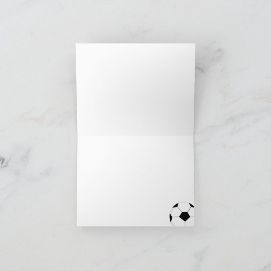 Fußball-Balls - Glückwünsche Karte (Innenseite)